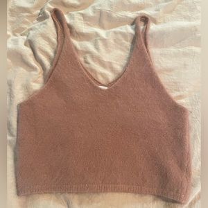 Sweater Tank Top Brown M/L